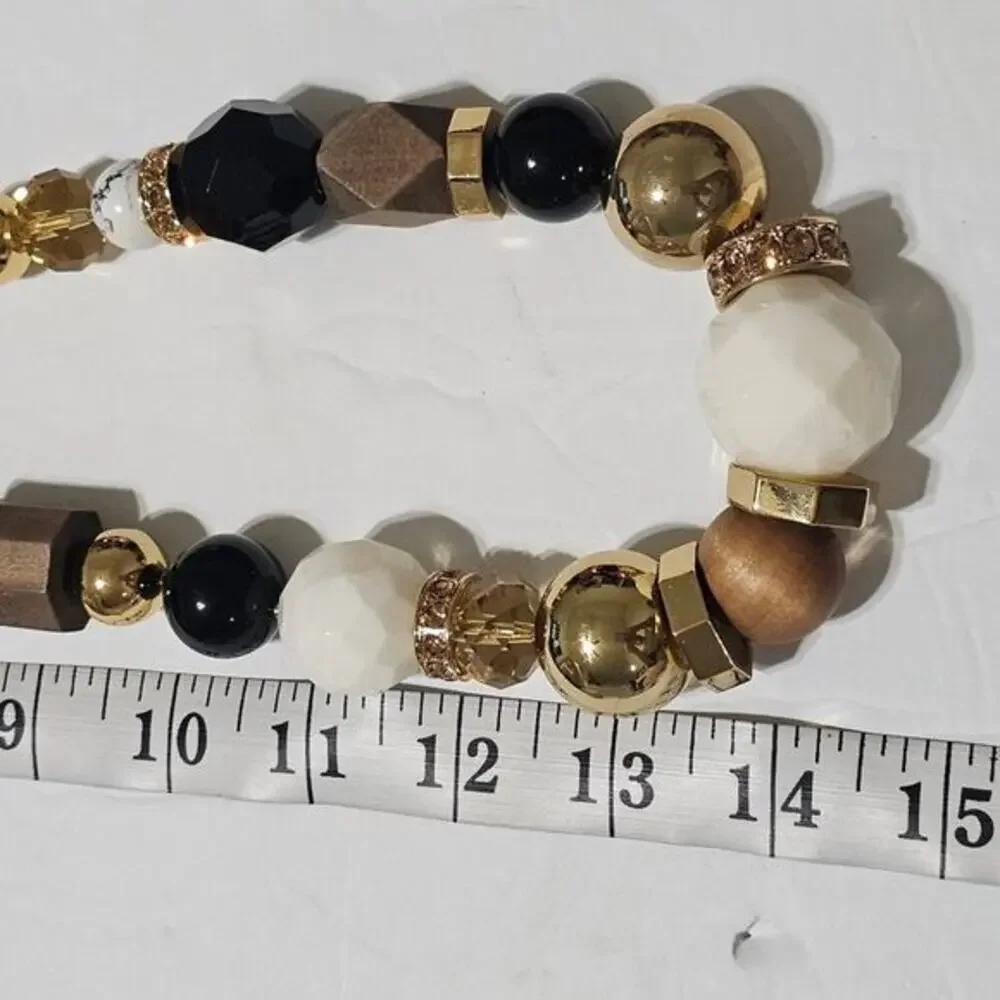 Kate‎ Spade Chunky Beaded Neutral Statement Necklace